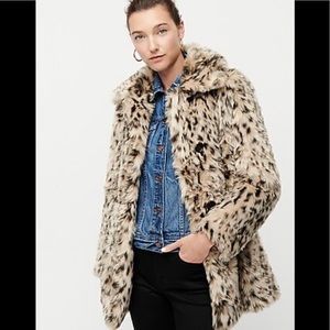J.Crew Faux Leopard Coat